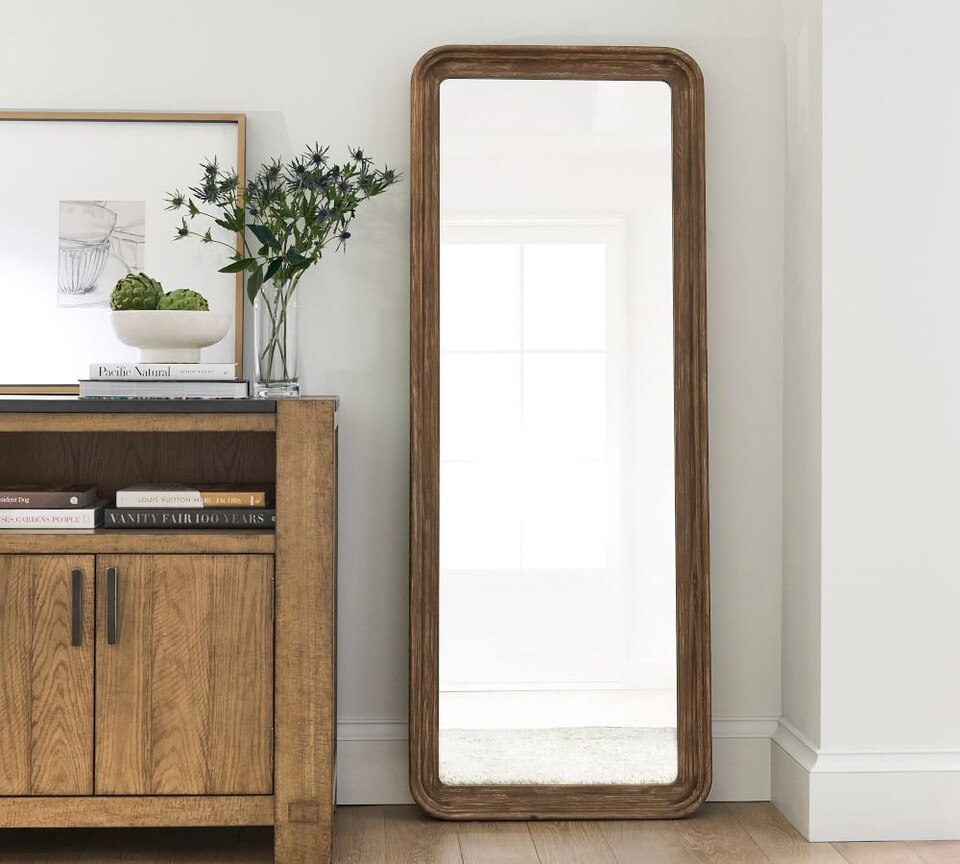 Malone Rectangular Wood Mirror Pottery Barn Australia